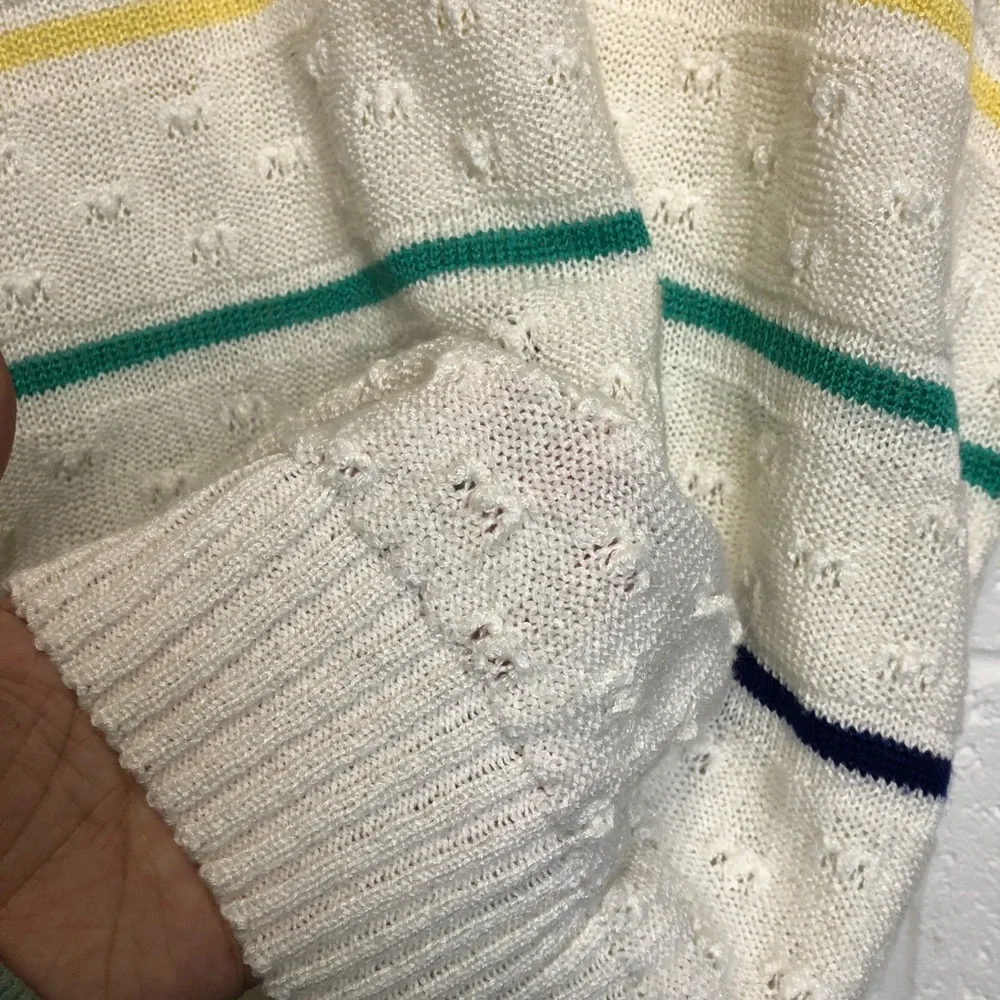 Vintage Stripe Shortsleeve Sweater